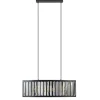 Straluma Ovale hanglamp mat zwart met facet geslepen glas> Eettafellampen|Keukenverlichting