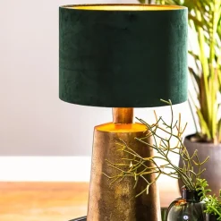 Straluma Ovale lampvoet Baloe antiek brons excl. kap></noscript> Tafellampen|Lampenvoeten