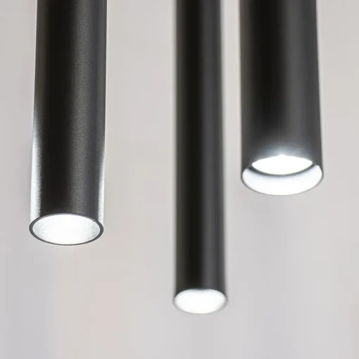 Straluma Ovale 8-lichts hanglamp tubes zwart metaal> Eettafellampen|Keukenverlichting