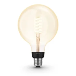 Straluma Philips Hue 7w e27 globe gold 125mm 2100k> Smart lampen|Philips Hue