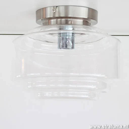 Straluma Plafondlamp Art Deco helder glas> Plafonnières|Woonkamerlampen