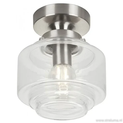 Straluma Plafondlamp Art Deco klein helder glas> Plafonnières|Keukenverlichting