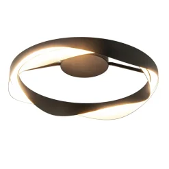 Straluma Plafondlamp Ascoli ring zwart/matgoud> Plafondlampen|Woonkamerlampen