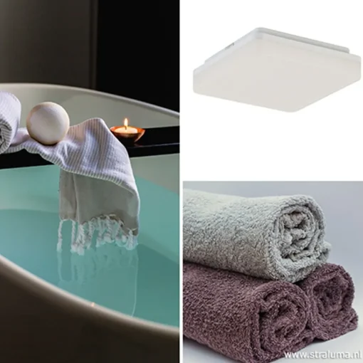 Straluma Plafondlamp Basic Square 26cm wit> Plafondlampen|Plafonnières