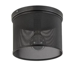 Straluma Plafondlamp cilinder gaas zwart 30cm> Slaapkamerlampen|Keukenverlichting