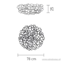 Straluma **Plafondlamp Clizia 78cm fumé></noscript> Plafondlampen|Plafonnières