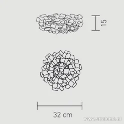 Straluma Plafondlamp Clizia 32cm fumé></noscript> Plafondlampen|Plafonnières