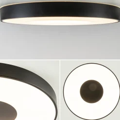 Straluma Plafondlamp Coin 65 zwart + remote><noscript><img width=