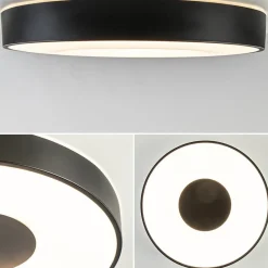 Straluma Plafondlamp Coin rond 50cm zwart CCT></noscript> Plafondlampen|Plafonnières