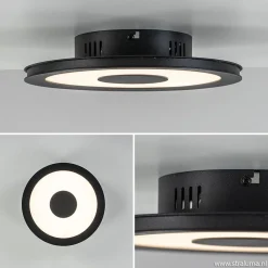 Straluma **Plafondlamp disc 26cm zwart 3-step dim> Plafondlampen|Plafonnières