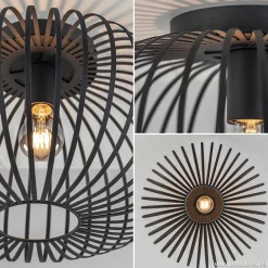 Straluma Plafondlamp donut draad zwart 40cm></noscript> Draadlampen|Woonkamerlampen