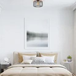 Straluma Plafondlamp draad cilinder zwart/brons></noscript> Draadlampen|Halverlichting