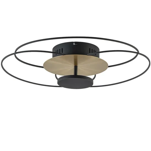 Straluma Plafondlamp Fiore zwart/goud 3-step dim> Plafondlampen|Plafonnières