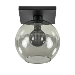 Straluma Plafondlamp Globe 25 vierkant zwart/smoke> Woonkamerlampen|Slaapkamerlampen