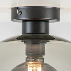 Straluma Plafondlamp globe smoke glas 30cm></noscript> Woonkamerlampen|Slaapkamerlampen