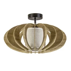 Straluma Plafondlamp hout lamellen klein> Slaapkamerlampen|Keukenverlichting