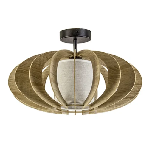 Straluma Plafondlamp hout lamellen klein> Slaapkamerlampen|Keukenverlichting