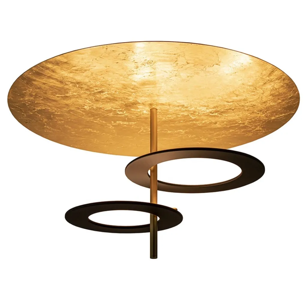 Straluma Plafondlamp Hula Hoop gold leaf/black> Plafondlampen|Eetkamerverlichting
