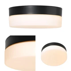 Straluma Plafondlamp Ikaro zwart 24cm 3-step dim></noscript> Plafondlampen|Plafonnières