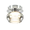 Straluma Plafondlamp klein chroom met smoke glas> Plafondlampen|Halverlichting