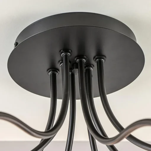 Straluma Plafondlamp Kraken klein 8-armen zwart> Plafondlampen|Klassieke Verlichting