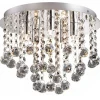 Straluma Plafondlamp kristal bollen + chroom 31cm> Plafonnières|Woonkamerlampen