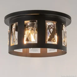 Straluma Plafondlamp Kristall Black met pegels> Slaapkamerlampen|Keukenverlichting