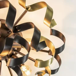 Straluma Plafondlamp Krul zwart/goud></noscript> Plafondlampen|Decoratieve Verlichting