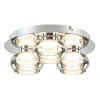 Straluma Plafondlamp 3-L chroom/smoke 3-step dim.> Plafondlampen|Halverlichting