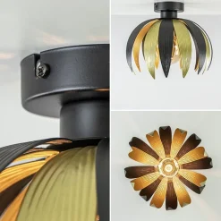 Straluma Plafondlamp leaves zwart/goud></noscript> Kinderkamerverlichting|Plafondlampen