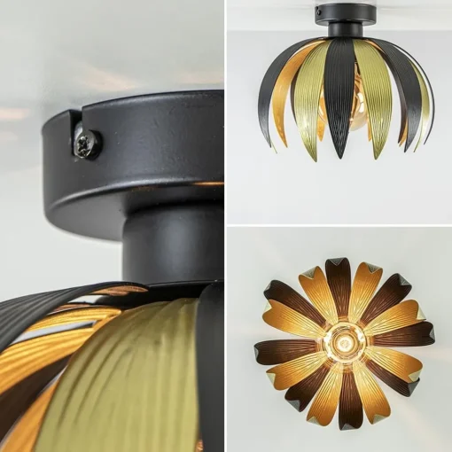 Straluma Plafondlamp leaves zwart/goud> Kinderkamerverlichting|Plafondlampen