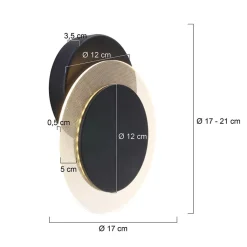 Straluma Plafondlamp Lido zwart 17cm indirect><noscript><img width=