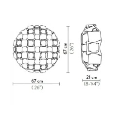 Straluma Plafondlamp Mida amber 67cm><noscript><img width=
