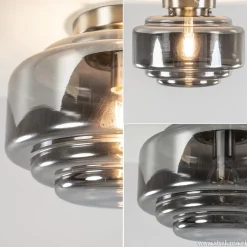 Straluma Plafondlamp nikkel + smoke glas></noscript> Keukenverlichting|Halverlichting