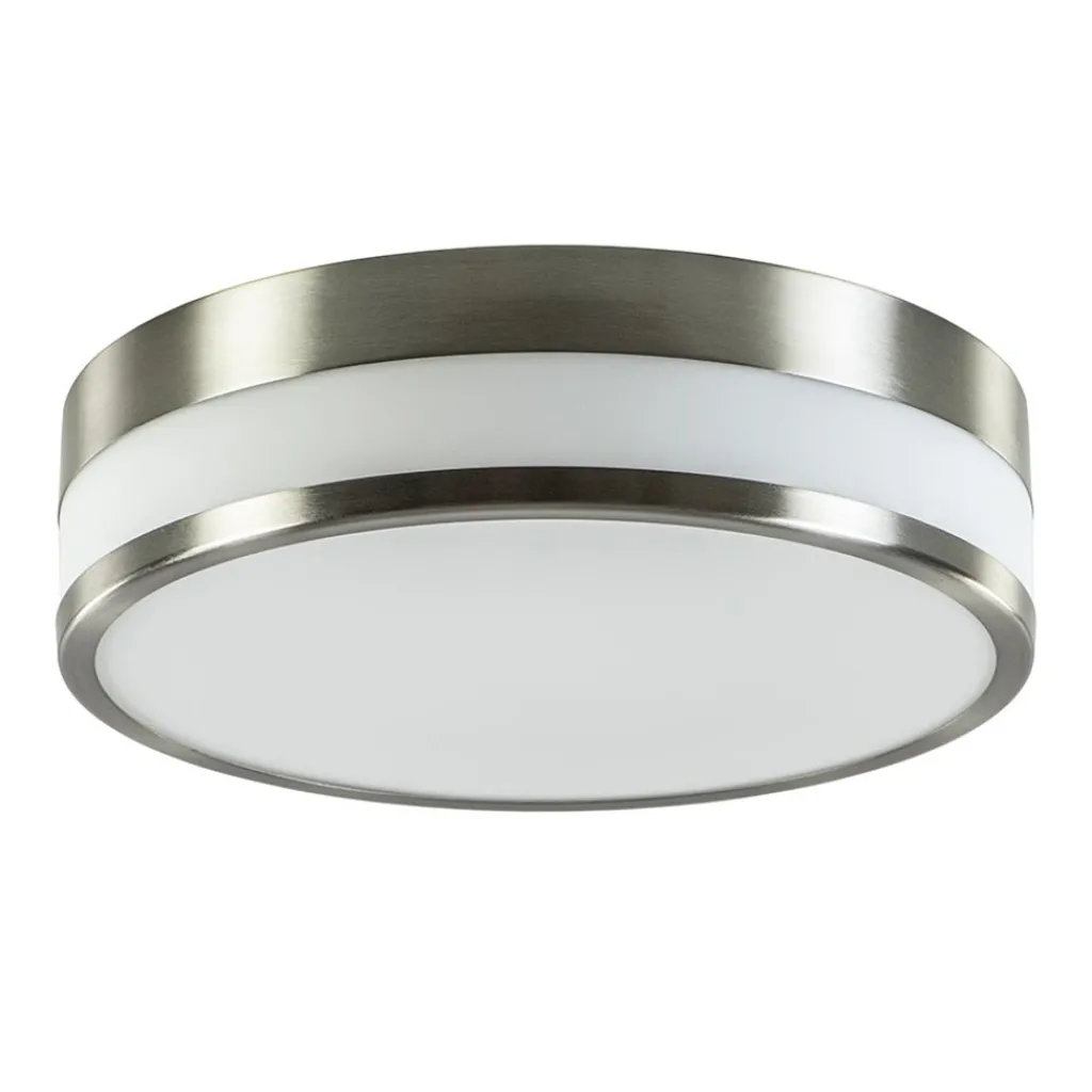 Straluma Plafondlamp nikkel/glas IP44 3-step dim.> Plafondlampen|Plafonnières