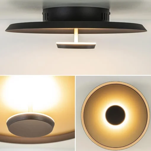 Straluma Plafondlamp Oro 35cm zwart/matgoud> Plafondlampen|Plafonnières