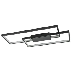 Straluma Plafondlamp Piazza 2L zwart 3-step dim> Plafondlampen|Woonkamerlampen