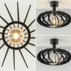 Straluma Plafondlamp Plywood zwart hout><noscript><img width=