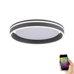 Straluma Plafondlamp Q-Vito 40 zwart smart+remote> Plafondlampen|Smart lampen