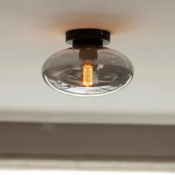 Straluma Plafondlamp Reflexion zwart+smoke glas></noscript> Woonkamerlampen|Slaapkamerlampen