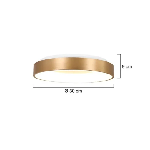 Straluma Plafondlamp Ringlede 30cm matgoud> Plafondlampen|Plafonnières