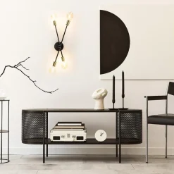 Straluma Plafondlamp Sticks 4L zwart/goud excl. e27 l.b.></noscript> Plafondlampen|Wandlampen