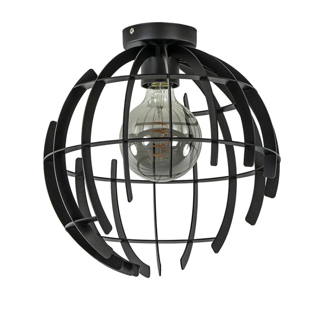 Straluma Plafondlamp Terra 35cm zwart> Industriële Verlichting|Woonkamerlampen