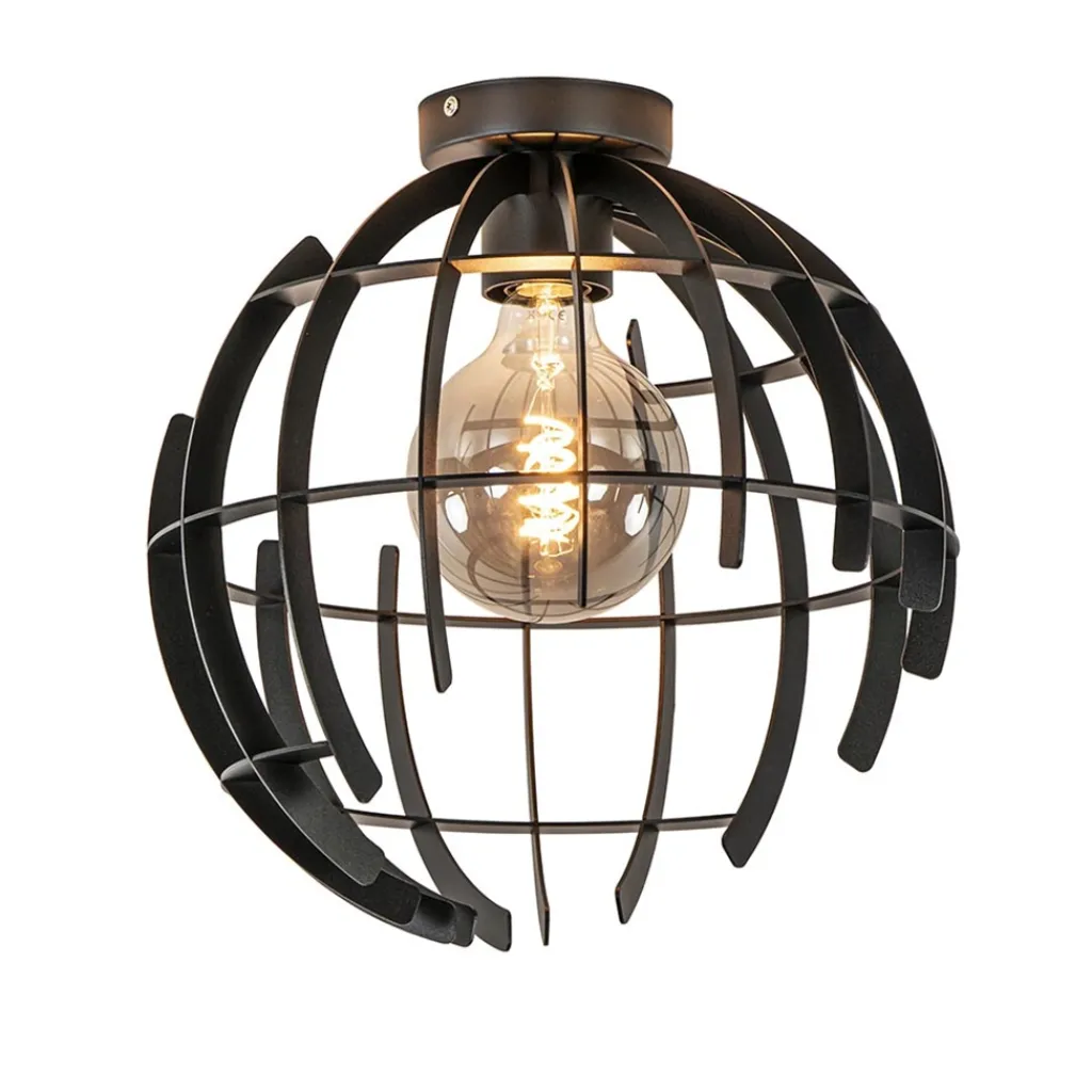 Straluma Plafondlamp Terra 35cm zwart> Industriële Verlichting|Woonkamerlampen
