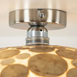 Straluma Plafondlamp Ufo goud schelpen 40cm></noscript> Schelpenlampen|Woonkamerlampen