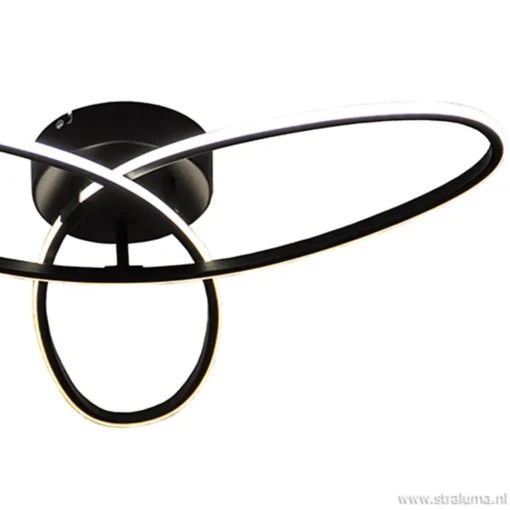 Straluma Plafondlamp 3-v eclips zwart 3-st.dimb.> Plafondlampen|Plafonnières