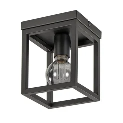 Straluma Plafondlamp vierkant frame klein zwart> Slaapkamerlampen|Keukenverlichting