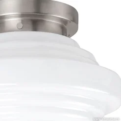 Straluma Plafondlamp York art deco opaal glas></noscript> Plafonnières|Woonkamerlampen