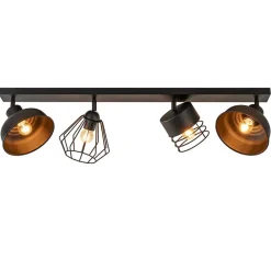 Straluma Plafondlamp zwart met verschillende kappen></noscript> Tienerkamerlampen|Plafondlampen