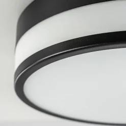 Straluma Plafondlamp zwart opaal glas 3-step dim></noscript> Plafondlampen|Plafonnières
